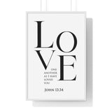 Faith Culture - Love One Another - John 13:34 - Christian Wall Art 24″ x 36″ White