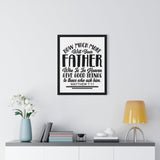 Faith Culture - Matthew 7:11 - Your Father in Heaven Gives Good Things - Christian Vertical Framed Wall Art