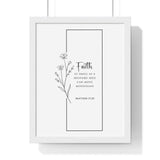 Faith Culture - Mountain Mover - Matthew 17:20 - Christian Wall Art 11″ x 14″ White