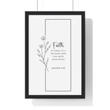 Faith Culture - Mountain Mover - Matthew 17:20 - Christian Wall Art 12″ x 18″ Black