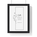 Faith Culture - Mountain Mover - Matthew 17:20 - Christian Wall Art 8" x 11" Black