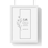 Faith Culture - Mountain Mover - Matthew 17:20 - Christian Wall Art 8" x 11" White