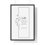 Faith Culture - Mountain Mover - Matthew 17:20 - Christian Wall Art 20" x 30" Black