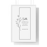 Faith Culture - Mountain Mover - Matthew 17:20 - Christian Wall Art 20" x 30" White