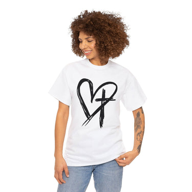My Heart and the Cross Unisex Heavy Cotton Tee
