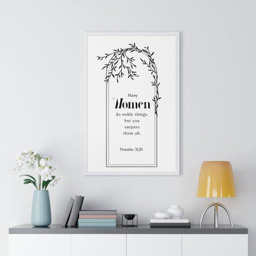 Faith Culture - Noble Woman Tribute - Proverbs 31:29 - Christian Wall Art