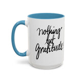 Faith Culture - Nothing But Gratitude Christian Thanksgiving Accent Coffee Mug, 11oz and 15oz