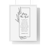 Faith Culture - Overflowing Hope - Romans 15:13 - Christian Wall Art 18″ x 24″ White