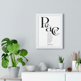 Faith Culture - "Peace I Leave with You" - John 14:27 Christian Vertical Framed Wall Art