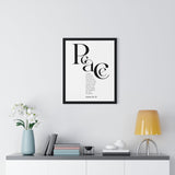 Faith Culture - "Peace I Leave with You" - John 14:27 Christian Vertical Framed Wall Art
