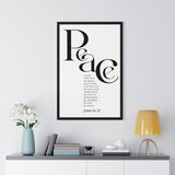 Faith Culture - "Peace I Leave with You" - John 14:27 Christian Vertical Framed Wall Art