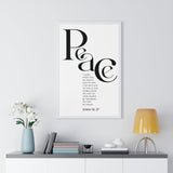 Faith Culture - "Peace I Leave with You" - John 14:27 Christian Vertical Framed Wall Art