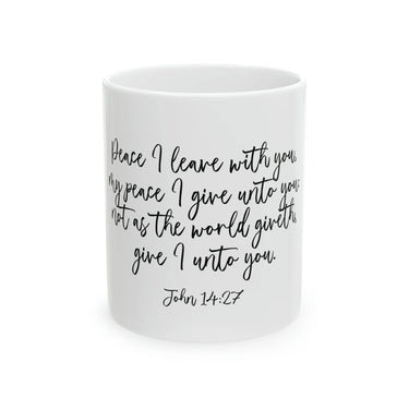 Faith Culture - Peace I leave With You - John 14:27 Christian Ceramic Mug, 11oz 11oz