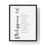 Faith Culture - Peaceful Petition - Philippians 4:6 - Christian Wall Art 18″ x 24″ Black