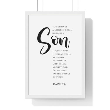 Faith Culture - Prince of Peace - Isaiah 9:6 - Christian Wall Art 12″ x 18″ White