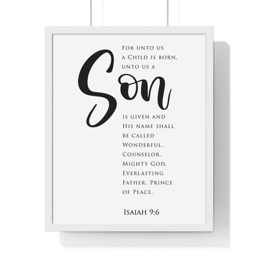 Faith Culture - Prince of Peace - Isaiah 9:6 - Christian Wall Art 16" x 20" White
