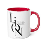 Faith Culture - Proverbs 30:30 - Christian Accent Coffee Mug (11oz) Red 11oz