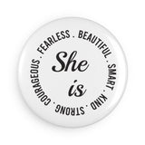 Faith Culture - Proverbs 31-Christian Button Magnet, Round (1 & 10 pcs)