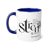 Faith Culture - Proverbs 31:25 - Christian Accent Coffee Mug (11oz)