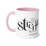 Faith Culture - Proverbs 31:25 - Christian Accent Coffee Mug (11oz)