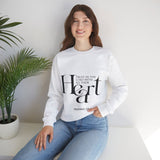 Faith Culture - Proverbs 3:5 - Christian Unisex Heavy Blendâ„¢ Crewneck Sweatshirt White