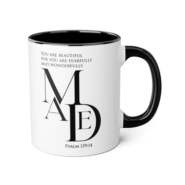 Faith Culture - Psalm 139:14 - Christian Accent Coffee Mug (11oz) Black 11oz
