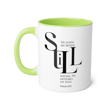 Faith Culture - Psalm 23:2 - Christian Accent Coffee Mug (11oz)