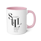 Faith Culture - Psalm 23:2 - Christian Accent Coffee Mug (11oz) Pink 11oz