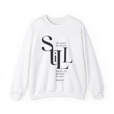Faith Culture - Psalm 23:2 - Christian Unisex Heavy Blendâ„¢ Crewneck Sweatshirt White
