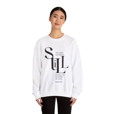 Faith Culture - Psalm 23:2 - Christian Unisex Heavy Blendâ„¢ Crewneck Sweatshirt