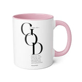 Faith Culture - Psalm 86:15 - Christian Accent Coffee Mug (11oz) Pink 11oz