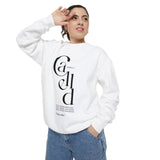 Faith Culture - Psalms 138:3 - Christian Unisex Garment-Dyed Sweatshirt White