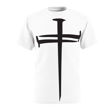 Faith Culture - Redemption Cross Christian Unisex Cut & Sew Tee (AOP)
