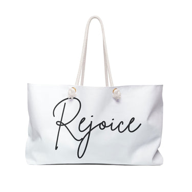 Faith Culture - Rejoice Christian Weekender Tote Bag 24" × 13"