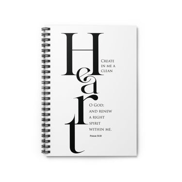 Faith Culture - Renewed Spirit - Psalm 51:10 - Christian Spiral Notebook - Ruled Line One Size
