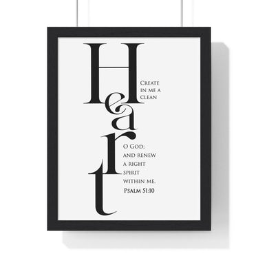 Faith Culture - Renewed Spirit - Psalm 51:10 - Christian Wall Art 11″ x 14″ Black