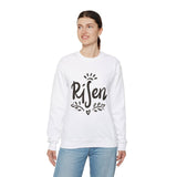 Faith Culture - Risen - Christian Unisex Heavy Blendâ„¢ Crewneck Sweatshirt White