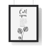 Faith Culture - Rock of Refuge - Psalm 18:3 - Christian Wall Art 11″ x 14″ Black