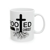 Rooted In Christ Christian Ceramic Coffee Mug