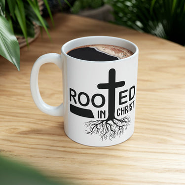 Rooted In Christ Christian Ceramic Coffee Mug