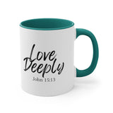 Faith Culture - Sacrificial Love - John 15:13 Christian Accent Coffee Mug 11oz Green