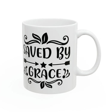 Faith Culture - Saved By Grace - Christian Coffee Ceramic Mug 11oz