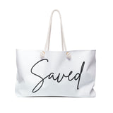 Faith Culture - Saved Christian Weekender Tote Bag 24" × 13"