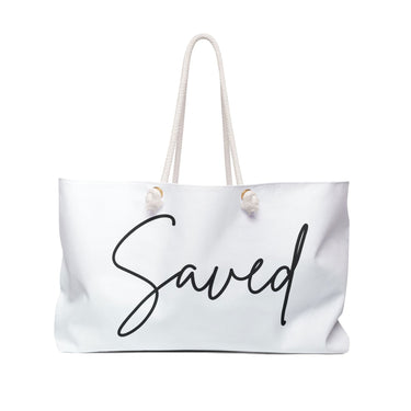 Faith Culture - Saved Christian Weekender Tote Bag 24" × 13"