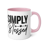 Faith Culture - Simply Blessed - Christian Thanksgiving Accent Mug, 11oz