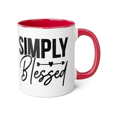 Faith Culture - Simply Blessed - Christian Thanksgiving Accent Mug, 11oz