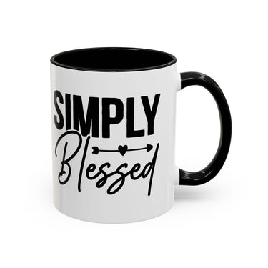 Faith Culture - Simply Blessed Christian Thanksgiving Accent Coffee Mug, 11oz and 15oz 11oz Black