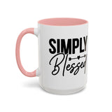 Faith Culture - Simply Blessed Christian Thanksgiving Accent Coffee Mug, 11oz and 15oz