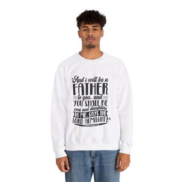Faith Culture - Sons and Daughters - Christian Unisex Heavy Blendâ„¢ Crewneck Sweatshirt White