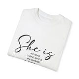 Faith Culture - Strong, Caring, Gentle, Enlightened, Inspiring Mama Unisex Garment-Dyed T-shirt